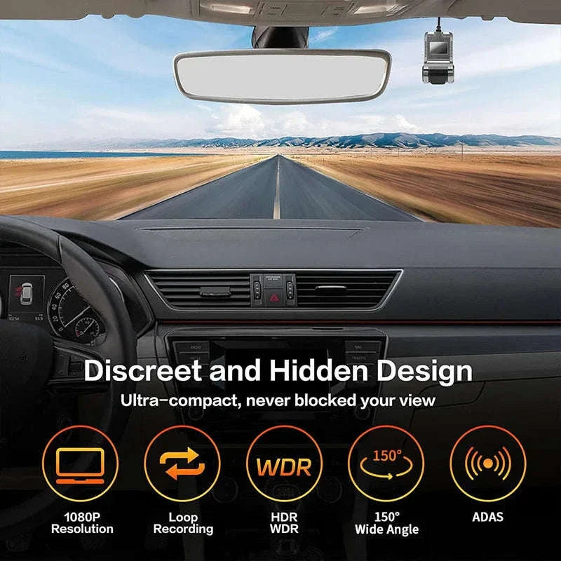 1080P USB Dash Camera with ADAS Alerts for Android Head Units