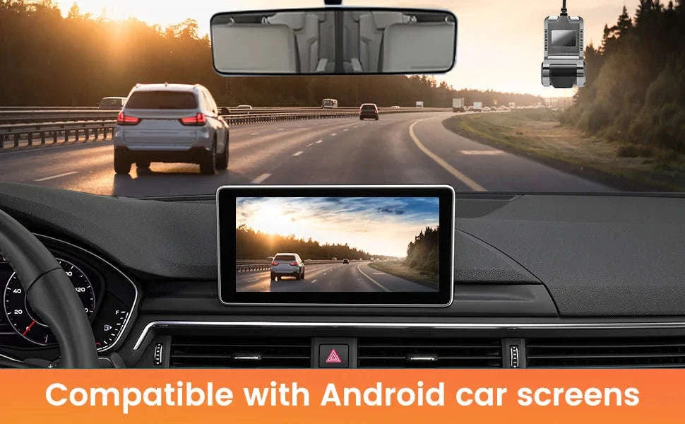 1080P USB Dash Camera with ADAS Alerts for Android Head Units