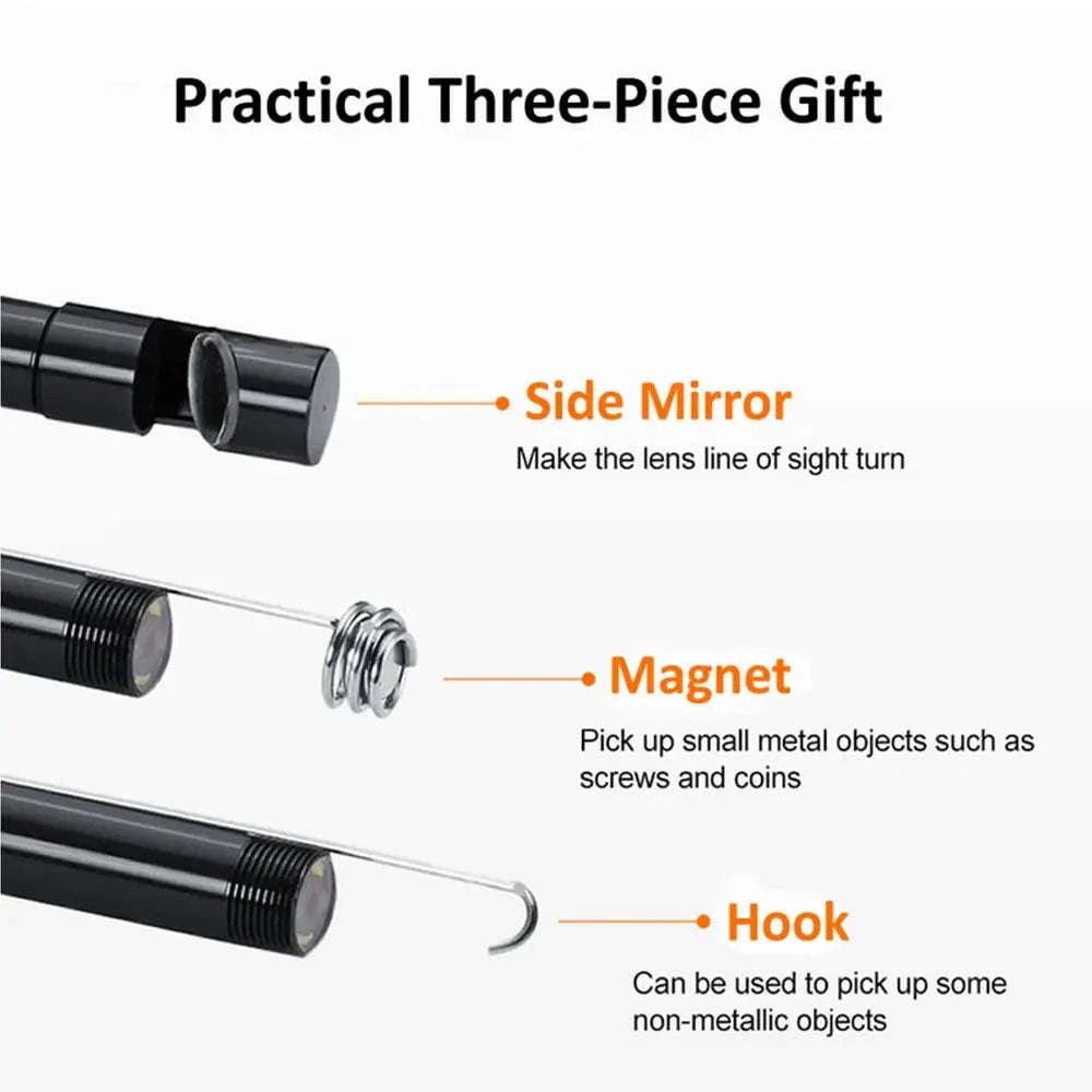 7mm USB-C Endoscope Camera IP67 Waterproof with LED for Android & PC