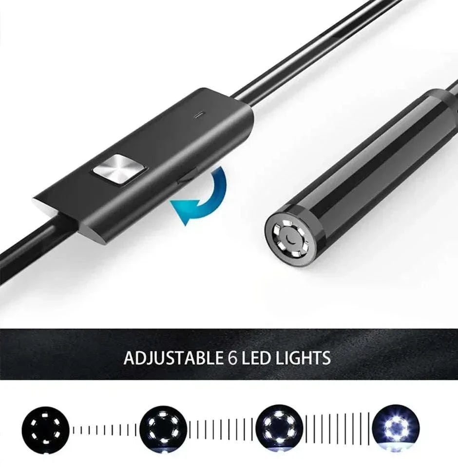 7mm USB-C Endoscope Camera IP67 Waterproof with LED for Android & PC