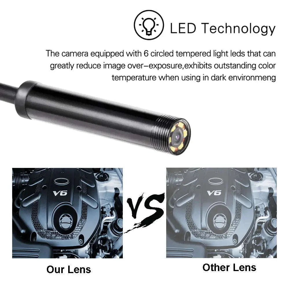 7mm USB-C Endoscope Camera IP67 Waterproof with LED for Android & PC