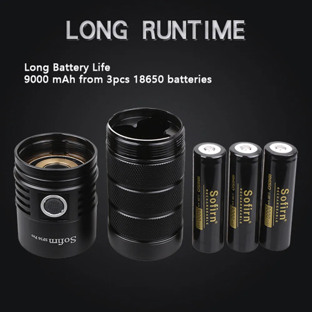 Sofirn SP36 Pro 8000lm USB-C Rechargeable LED Flashlight