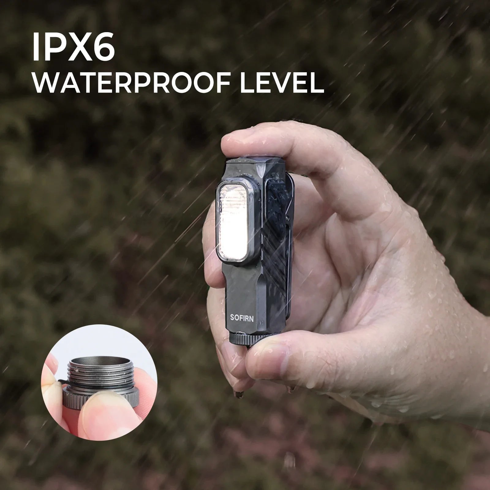 Compact 1000LM USB-C Rechargeable EDC Flashlight with Magnetic Clip