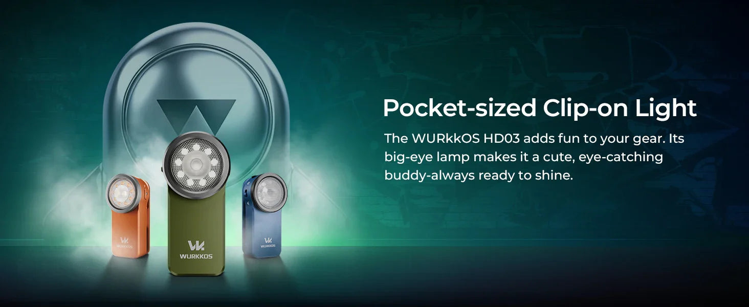 Wurkkos HD03 680LM USB-C Rechargeable Clip Flashlight with Magnet