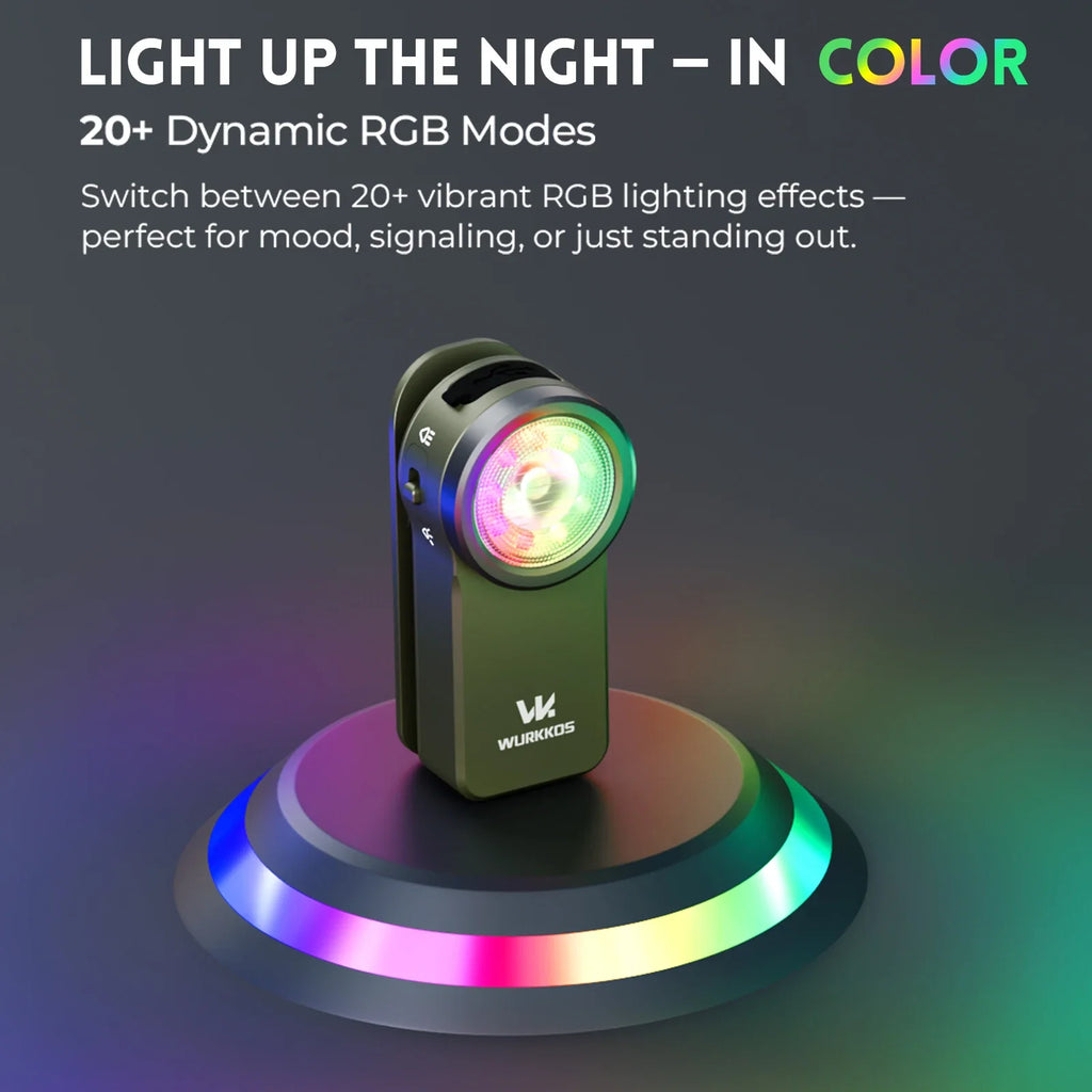 Wurkkos HD03 680LM USB-C Rechargeable Clip Flashlight with Magnet