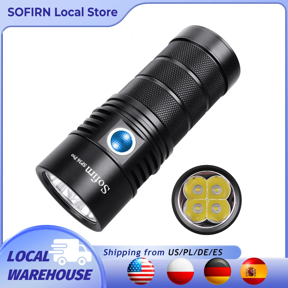 Sofirn SP36 Pro 8000lm USB-C Rechargeable LED Flashlight
