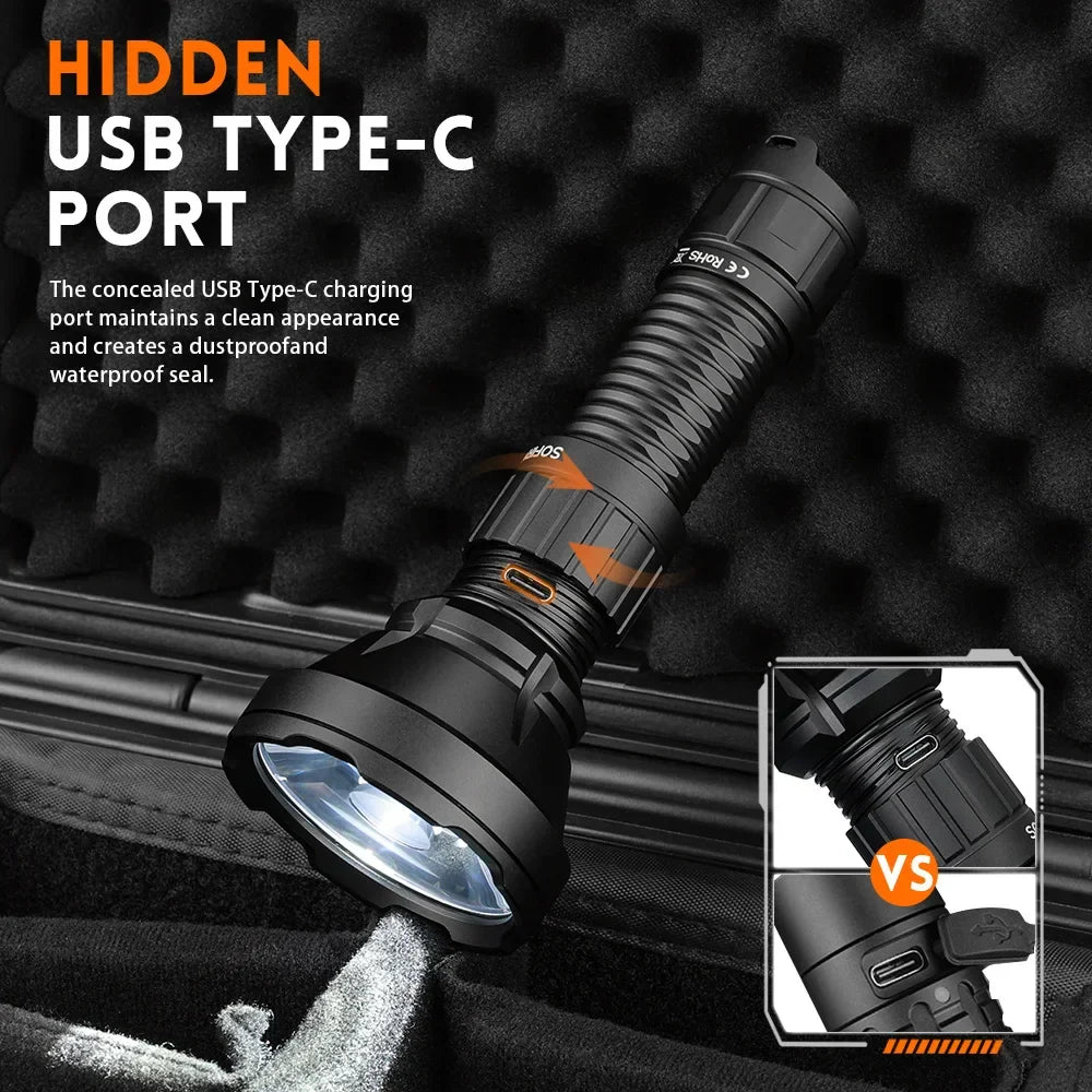 Sofirn SF26 2000 Lumen Tactical Flashlight USB-C Rechargeable