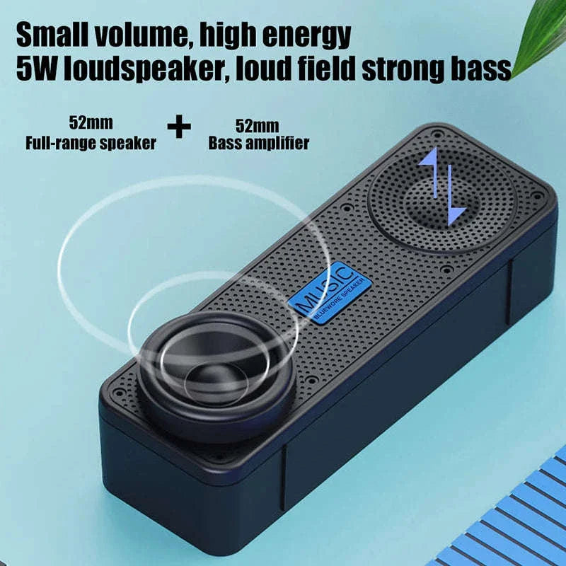 Bluetooth 5.0 Portable Wireless Speaker with FM Radio & USB Playback
