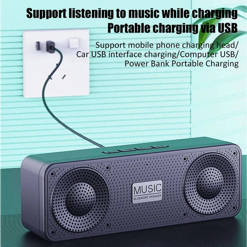 Bluetooth 5.0 Portable Wireless Speaker with FM Radio & USB Playback
