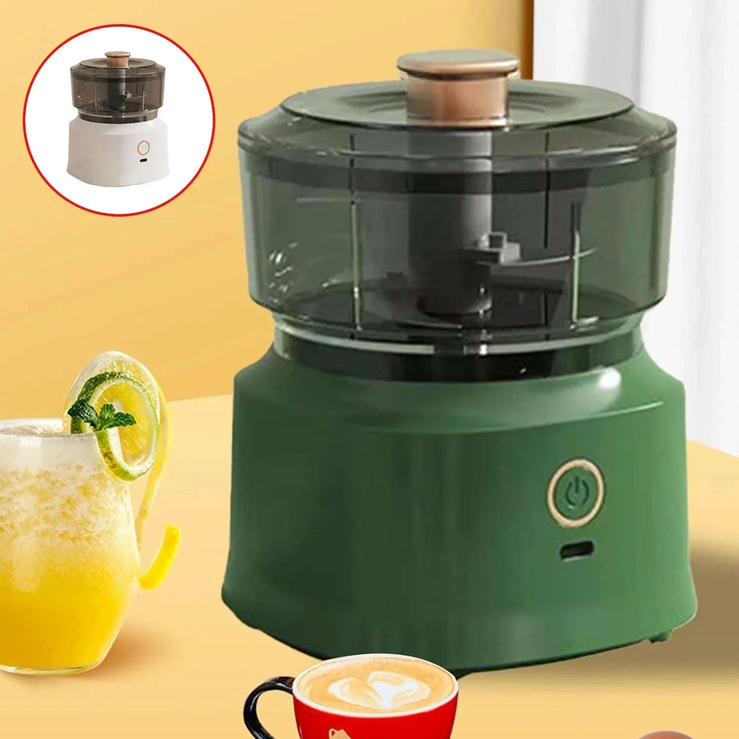 Electric Mini Food Chopper 350ML USB Rechargeable Garlic & Meat Grinder