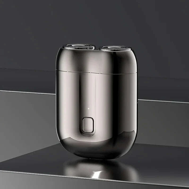 Mini Electric Shaver with Dual Rotary Heads & USB Fast Charging