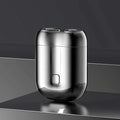 Mini Electric Shaver with Dual Rotary Heads & USB Fast Charging-silver / United States