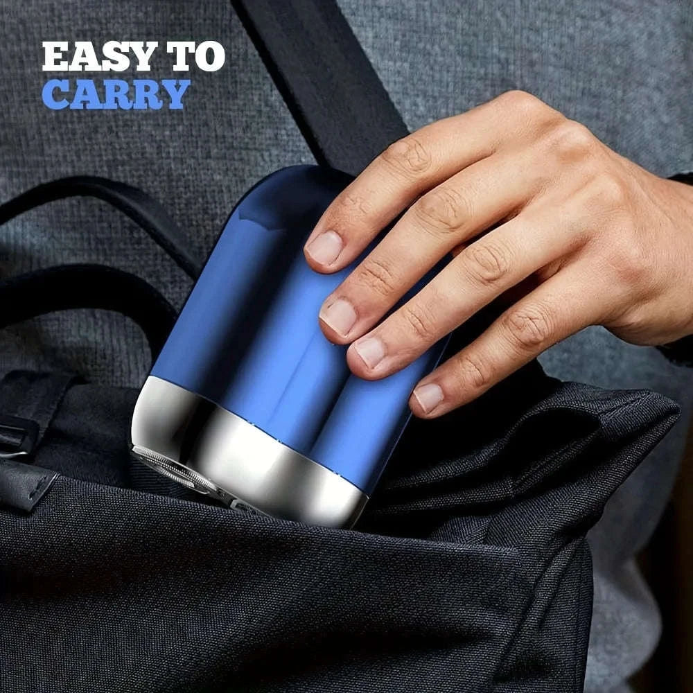 Mini Electric Shaver with Dual Rotary Heads & USB Fast Charging