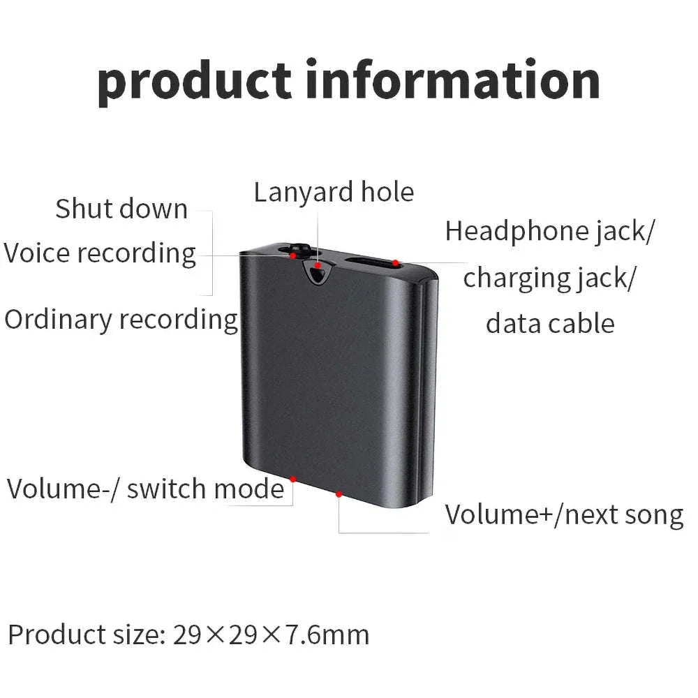Mini Voice Activated Recorder Q63 USB Audio Recorder 18h Recording
