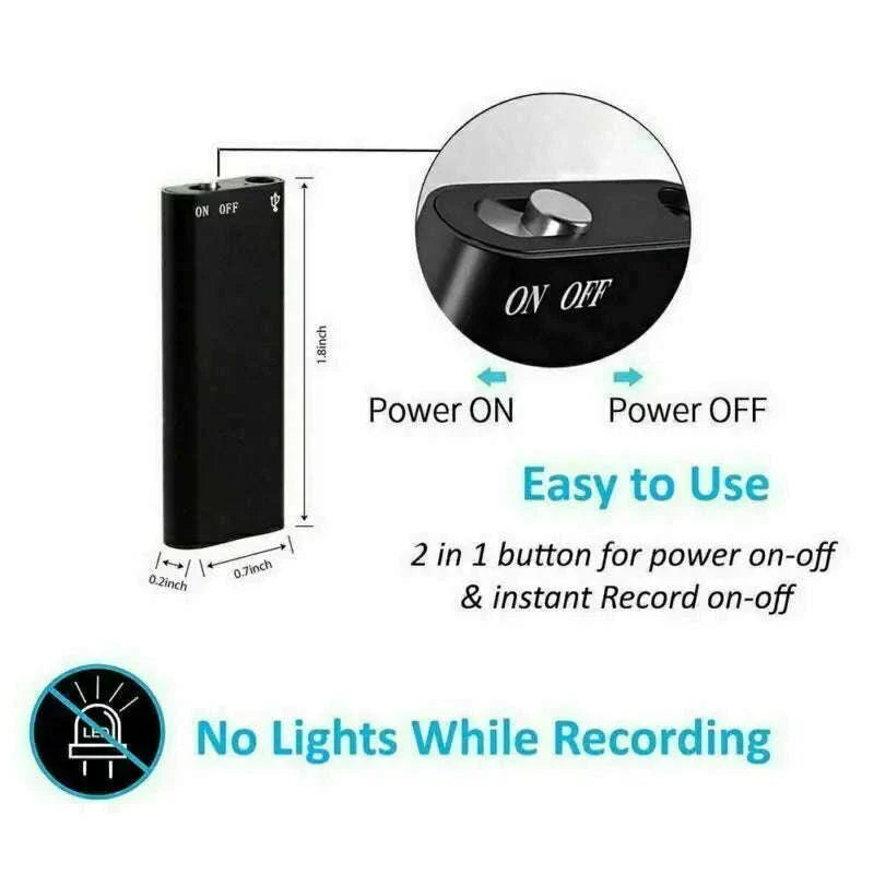 Mini Voice Activated Recorder Q63 USB Audio Recorder 18h Recording