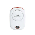 Portable Neck Fan USB Rechargeable 3-Speed Bladeless Cooling Fan-WHITE