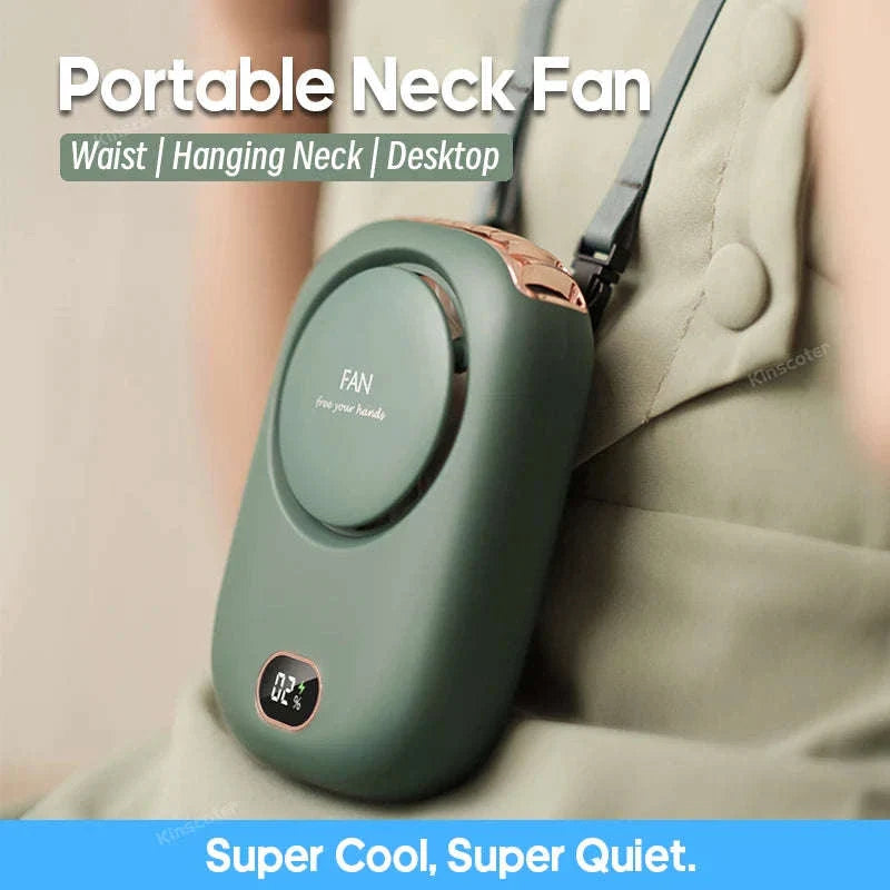 Portable Neck Fan USB Rechargeable 3-Speed Bladeless Cooling Fan