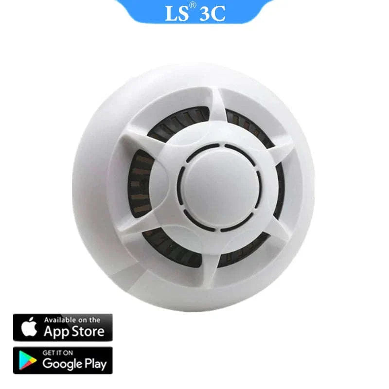 USB-Powered Ceiling Alarm Kit for Smart Home Security Protection-Add 64GB card